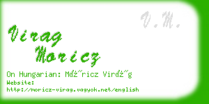 virag moricz business card